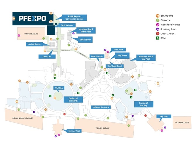 PFEXPO East 2022, Mohegan Map